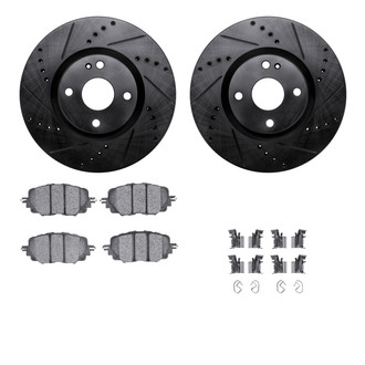 R1 Concepts® - Drilled and Slotted Brake Kit with Euro Ceramic Pads