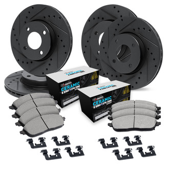 R1 Concepts® - Drilled and Slotted Brake Kit with Euro Ceramic Pads
