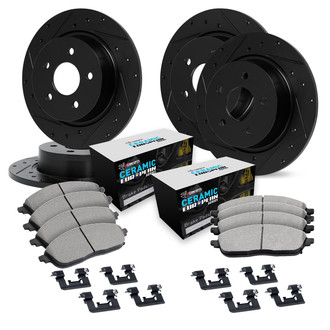 R1 Concepts® - Drilled and Slotted Brake Kit with Euro Ceramic Pads