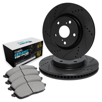 R1 Concepts® - Drilled and Slotted Brake Kit with Euro Ceramic Pads