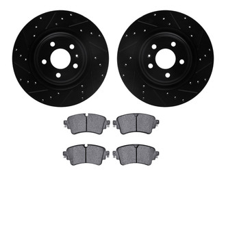 R1 Concepts® - Drilled and Slotted Brake Kit with Euro Ceramic Pads