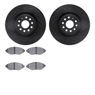 R1 Concepts® - Drilled and Slotted Brake Kit with Euro Ceramic Pads