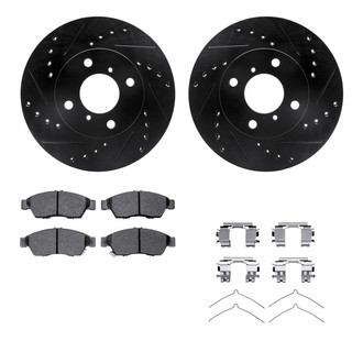 R1 Concepts® - Drilled and Slotted Brake Kit with Optimum OE Pads
