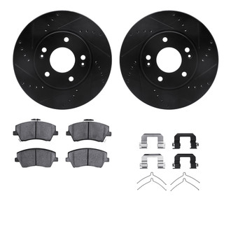 R1 Concepts® - Drilled and Slotted Brake Kit with Optimum OE Pads