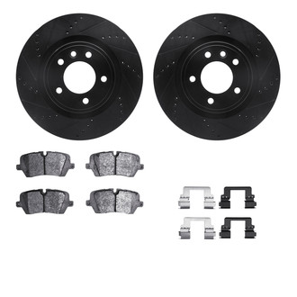 R1 Concepts® - Drilled and Slotted Rear Brake Kit with Optimum OE Pads