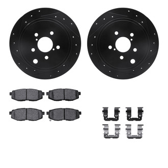 R1 Concepts® - Drilled and Slotted Brake Kit with Optimum OE Pads