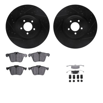 R1 Concepts® - Drilled and Slotted Front Brake Kit with Optimum OE Pads