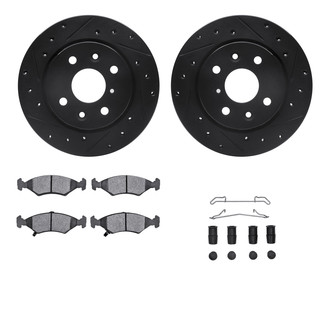 R1 Concepts® - Drilled and Slotted Brake Kit with Optimum OE Pads