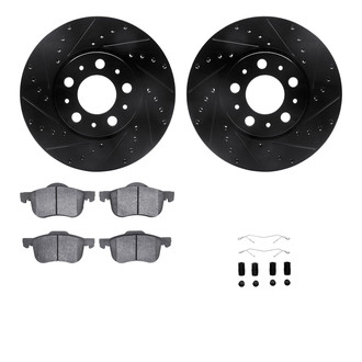 R1 Concepts® - Drilled and Slotted Brake Kit with Optimum OE Pads