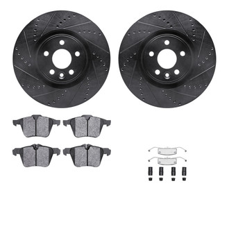 R1 Concepts® - Drilled and Slotted Brake Kit with Optimum OE Pads