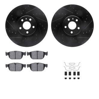 R1 Concepts® - Drilled and Slotted Brake Kit with Optimum OE Pads