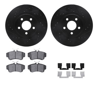 R1 Concepts® - Drilled and Slotted Brake Kit with Optimum OE Pads