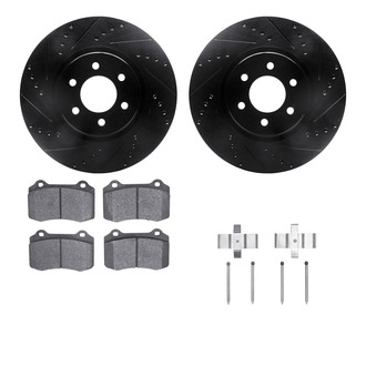R1 Concepts® - Drilled and Slotted Brake Kit with Optimum OE Pads