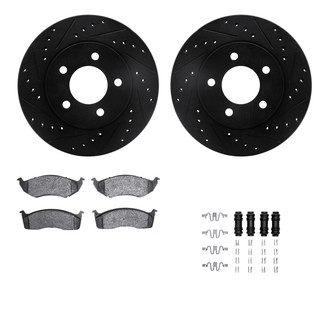 R1 Concepts® - Drilled and Slotted Brake Kit with Optimum OE Pads