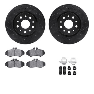 R1 Concepts® - Drilled and Slotted Rear Brake Kit with Optimum OE Pads