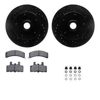 R1 Concepts® - Drilled and Slotted Front Brake Kit with Optimum OE Pads