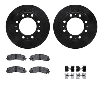R1 Concepts® - Drilled and Slotted Rear Brake Kit with Optimum OE Pads