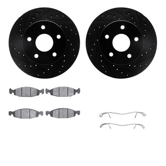 R1 Concepts® - Drilled and Slotted Front Brake Kit with Optimum OE Pads