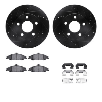 R1 Concepts® - Drilled and Slotted Brake Kit with Optimum OE Pads