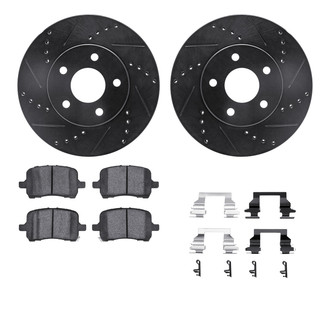 R1 Concepts® - Drilled and Slotted Brake Kit with Optimum OE Pads