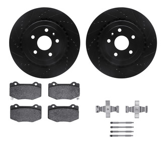 R1 Concepts® - Drilled and Slotted Rear Brake Kit with Optimum OE Pads