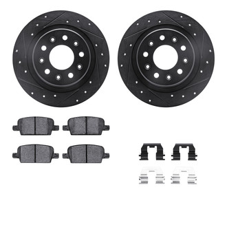 R1 Concepts® - Drilled and Slotted Brake Kit with Optimum OE Pads