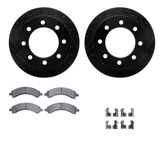 R1 Concepts® - Drilled and Slotted Rear Brake Kit with Optimum OE Pads