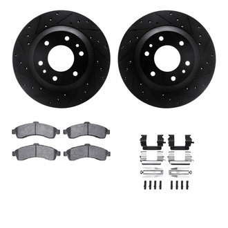 R1 Concepts® - Drilled and Slotted Front Brake Kit with Optimum OE Pads