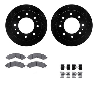 R1 Concepts® - Drilled and Slotted Rear Brake Kit with Optimum OE Pads