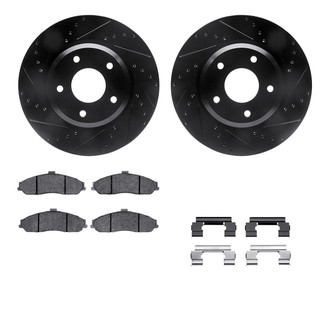 R1 Concepts® - Drilled and Slotted Brake Kit with Optimum OE Pads