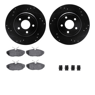 R1 Concepts® - Drilled and Slotted Rear Brake Kit with Optimum OE Pads