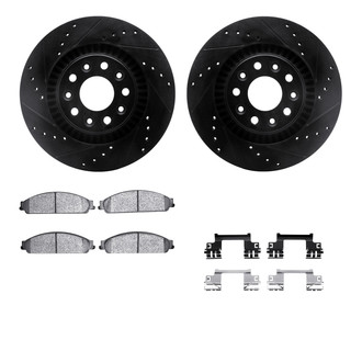 R1 Concepts® - Drilled and Slotted Brake Kit with Optimum OE Pads