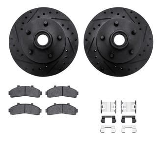 R1 Concepts® - Drilled and Slotted Front Brake Kit with Optimum OE Pads