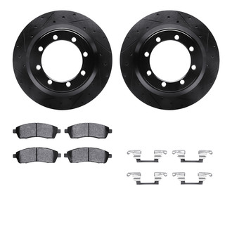 R1 Concepts® - Drilled and Slotted Rear Brake Kit with Optimum OE Pads