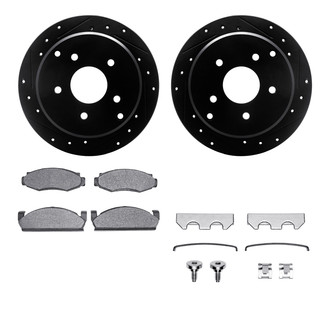 R1 Concepts® - Drilled and Slotted Brake Kit with Optimum OE Pads