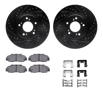 R1 Concepts® - Drilled and Slotted Brake Kit with Optimum OE Pads