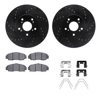 R1 Concepts® - Drilled and Slotted Brake Kit with Optimum OE Pads