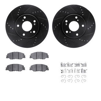 R1 Concepts® - Drilled and Slotted Brake Kit with Optimum OE Pads