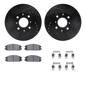 R1 Concepts® - Drilled and Slotted Brake Kit with Optimum OE Pads