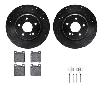R1 Concepts® - Drilled and Slotted Rear Brake Kit with Optimum OE Pads
