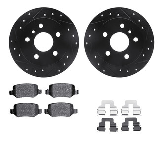 R1 Concepts® - Drilled and Slotted Rear Brake Kit with Optimum OE Pads
