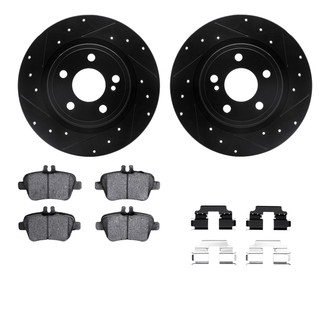R1 Concepts® - Drilled and Slotted Brake Kit with Optimum OE Pads