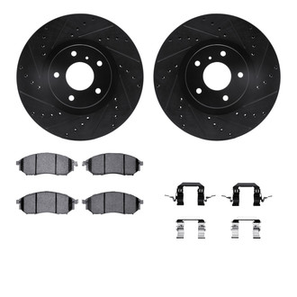 R1 Concepts® - Drilled and Slotted Brake Kit with Optimum OE Pads
