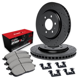 R1 Concepts® - Drilled and Slotted Front Brake Kit with Optimum OE Pads