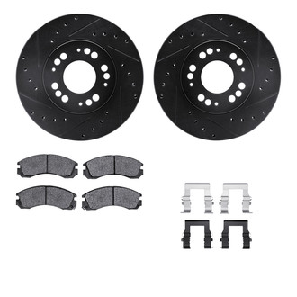 R1 Concepts® - Drilled and Slotted Brake Kit with Optimum OE Pads