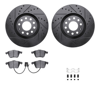 R1 Concepts® - Drilled and Slotted Brake Kit with Optimum OE Pads