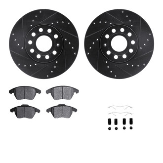 R1 Concepts® - Drilled and Slotted Brake Kit with Optimum OE Pads