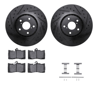 R1 Concepts® - Drilled and Slotted Brake Kit with Optimum OE Pads