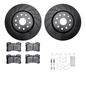 R1 Concepts® - Drilled and Slotted Brake Kit with Optimum OE Pads