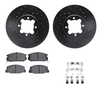 R1 Concepts® - Drilled and Slotted Brake Kit with Optimum OE Pads